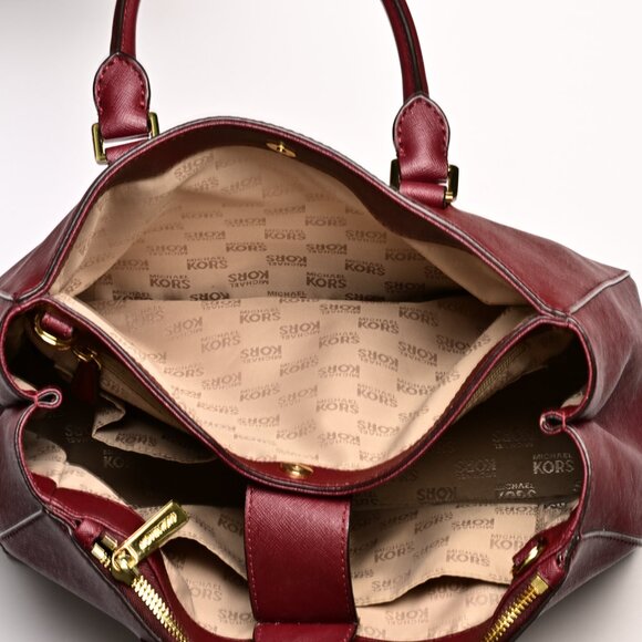 Michael Kors Kellen Medium Burgundy /Merlot Handbag - Picture 9 of 11
